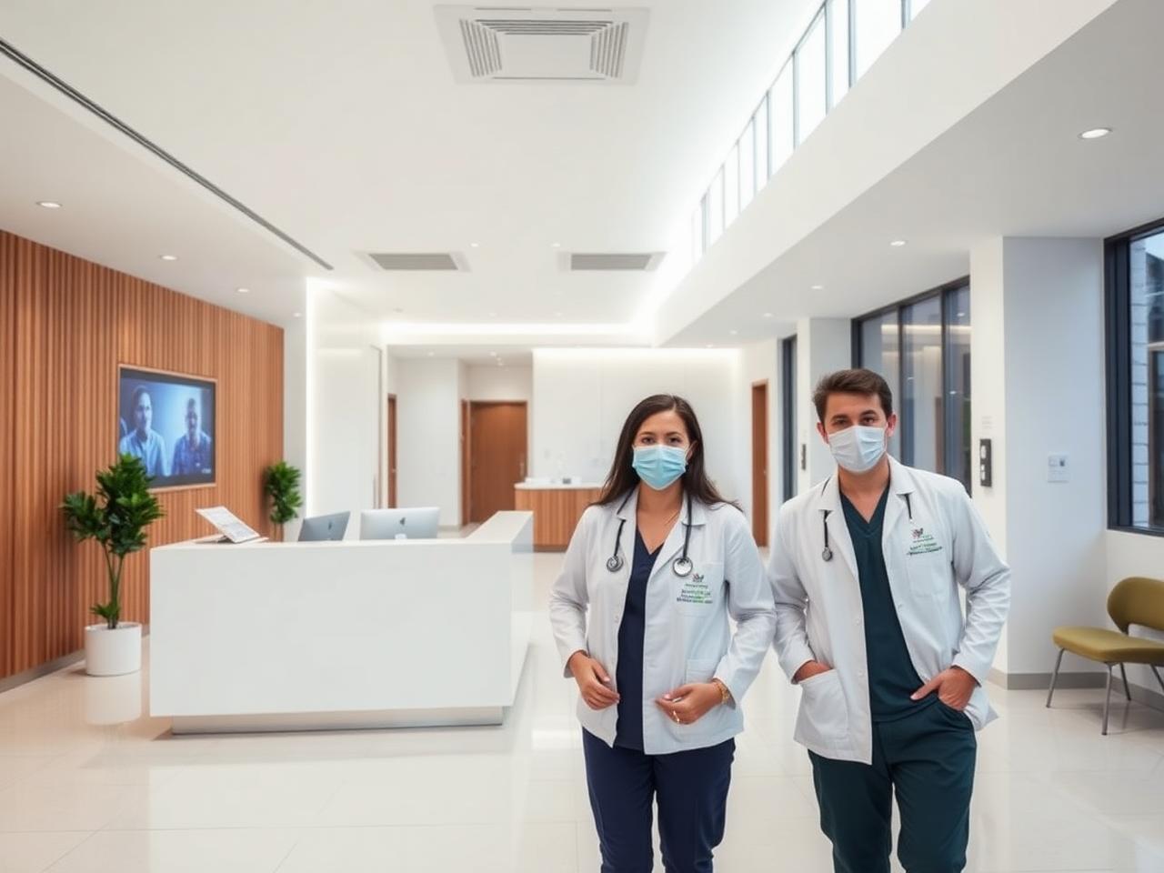 Modern medical clinic interior